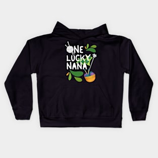 One Lucky Nana, Luckiest Nana, Nana St Patrick's Day Kids Hoodie